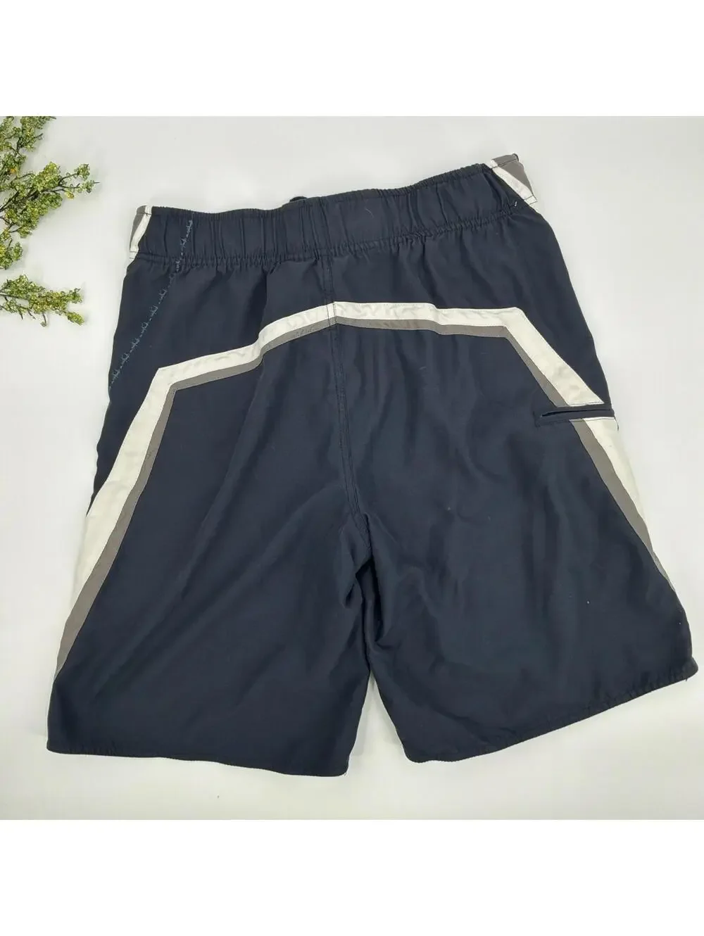 Tony Hawk Navy Board Shorts Signature Logo Swim Cargo Short Men’s